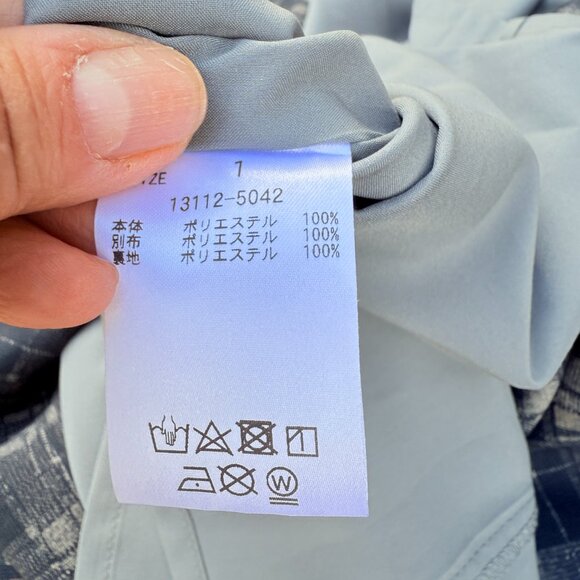 NWT Clane Checked Piping Long Sleeve Maxi Dress - Picture 16 of 16